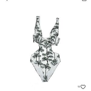 ASOS tropical print one piece suit - size L